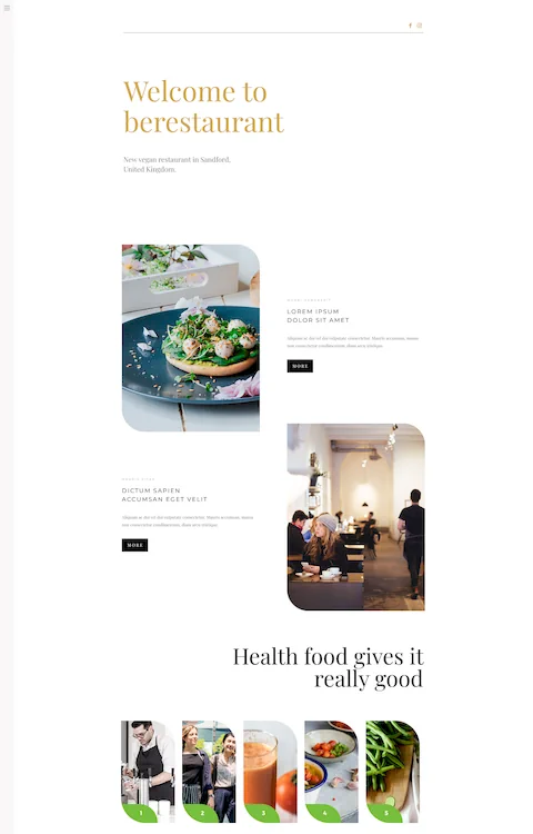 Exemplo Site Restaurante